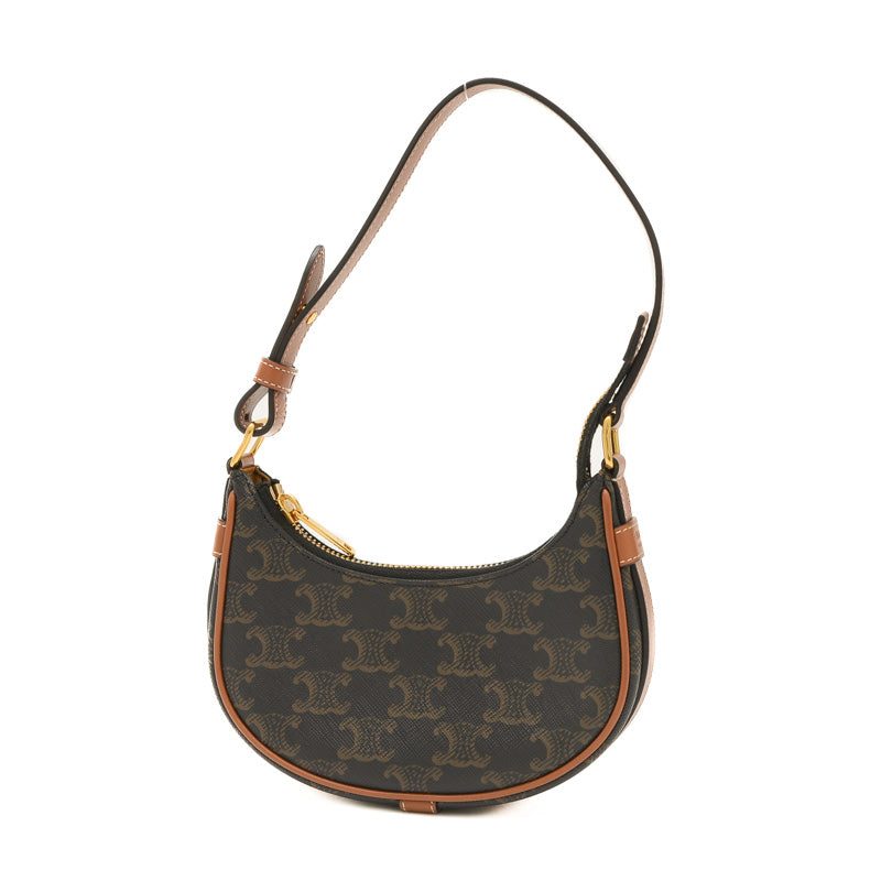 トリオンフ AVAミニ ハンドバッグ キャンバス/カーフスキン タン ハンドバッグ