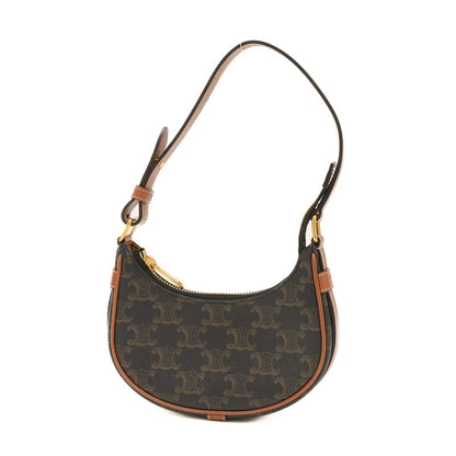 トリオンフ AVAミニ ハンドバッグ キャンバス/カーフスキン タン ハンドバッグ