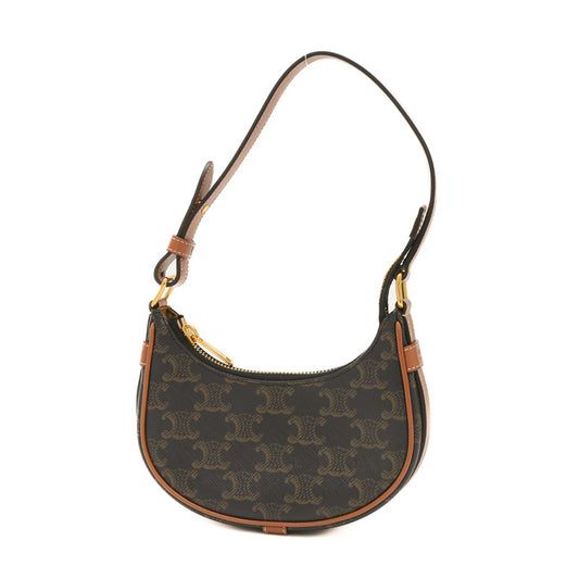 トリオンフ AVAミニ ハンドバッグ キャンバス/カーフスキン タン ハンドバッグ