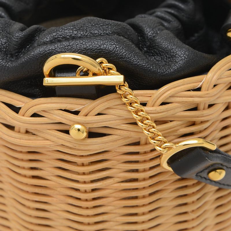 ホースビット 1955 バケットバッグ かごバッグ レザー/ウイッカー 649852 ハンドバッグ