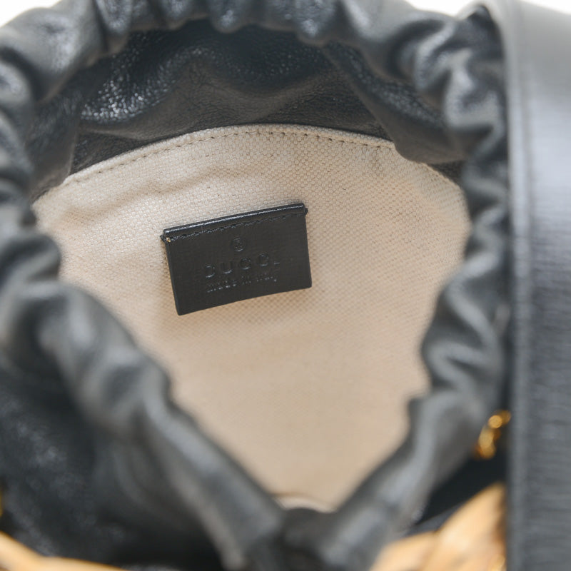 ホースビット 1955 バケットバッグ かごバッグ レザー/ウイッカー 649852 ハンドバッグ