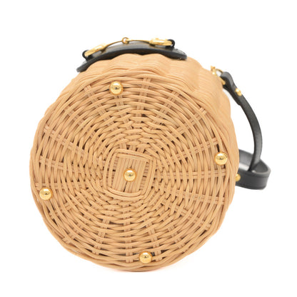 ホースビット 1955 バケットバッグ かごバッグ レザー/ウイッカー 649852 ハンドバッグ