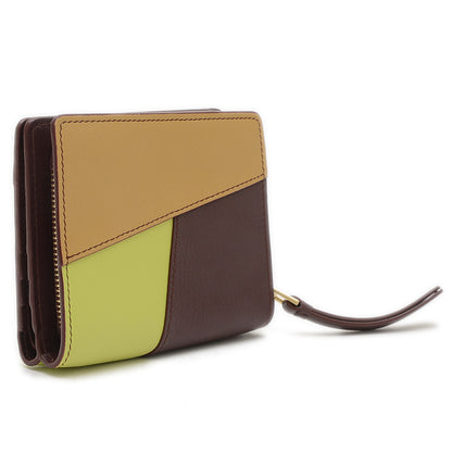 パズル コンパクトジップウォレット 二つ折り財布 レザー マルチカラー C510Z41X10 二つ折り財布
