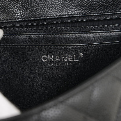 デカマトラッセ30 Wチェーンショルダー キャビアスキン ブラック シルバー金具 A58600 ショルダーバッグ