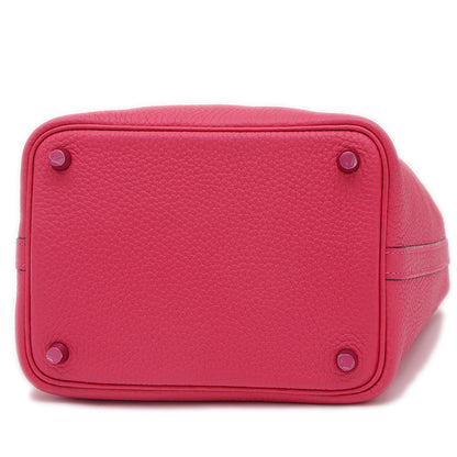 ピコタンロック PM 18 モノクローム トリヨン ローズメキシコ ピンク金具 B刻印 ハンドバッグ