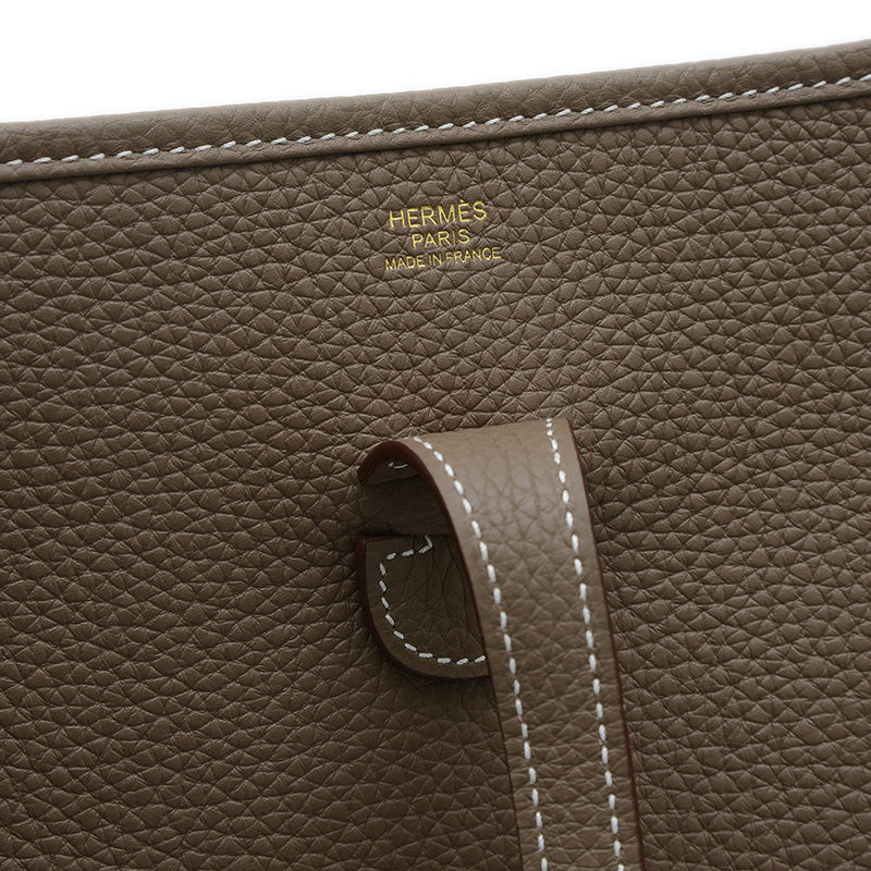 エブリン3 PM トリヨン エトゥープ ゴールド金具 W刻印 ショルダーバッグ