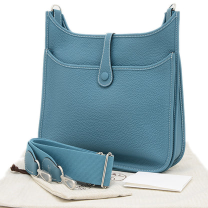 エブリン3 PM トリヨン ニューブルージーン シルバー金具 W刻印 ショルダーバッグ