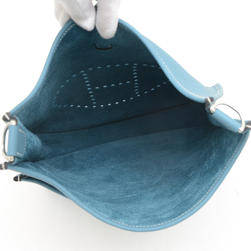 エブリン3 PM トリヨン ニューブルージーン シルバー金具 W刻印 ショルダーバッグ