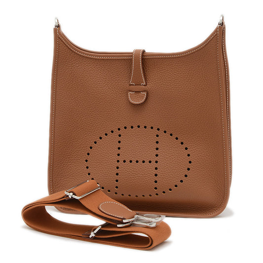 エブリン3 PM トリヨン ゴールド シルバー金具 W刻印 ショルダーバッグ