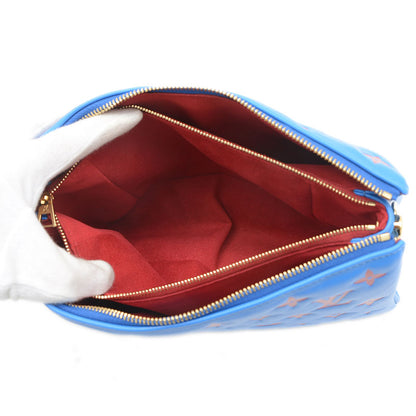 モノグラム クッサンPM 2WAYバッグ レザー ブルー M58626 ショルダーバッグ