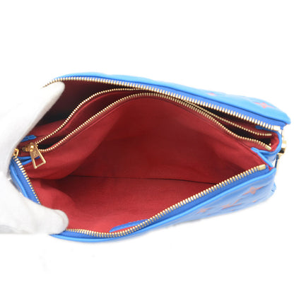 モノグラム クッサンPM 2WAYバッグ レザー ブルー M58626 ショルダーバッグ