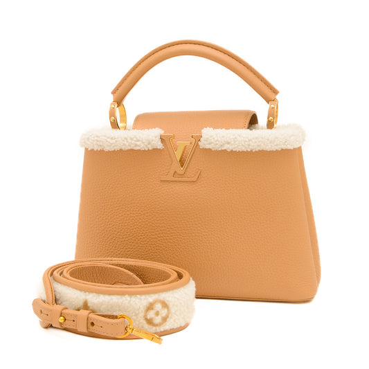 カプシーヌBB 2WAYバッグ トリヨン/ムートン ベージュ M59267 ハンドバッグ