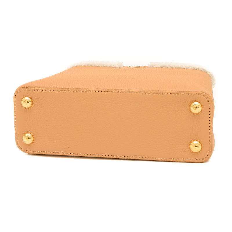 カプシーヌBB 2WAYバッグ トリヨン/ムートン ベージュ M59267 ハンドバッグ