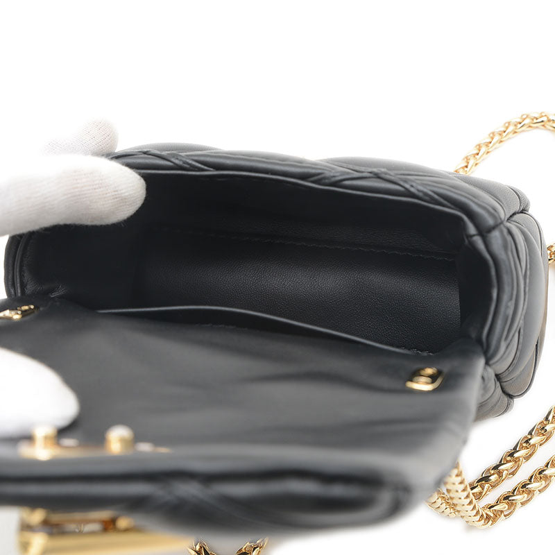 PICO GO-14 マルタージュ チェーンショルダーバッグ ラムレザー ブラック M23625 ショルダーバッグ