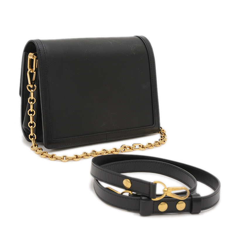 ドーフィーヌMM ショルダーバッグ レザー ブラック M55821 ショルダーバッグ