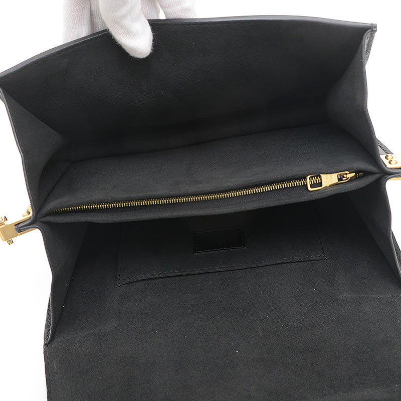 ドーフィーヌMM ショルダーバッグ レザー ブラック M55821 ショルダーバッグ