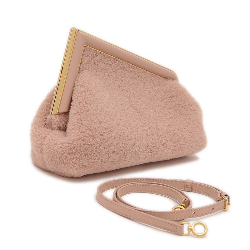 ファースト スモール ショルダーバッグ ムートン ピンク 8BP129 ショルダーバッグ