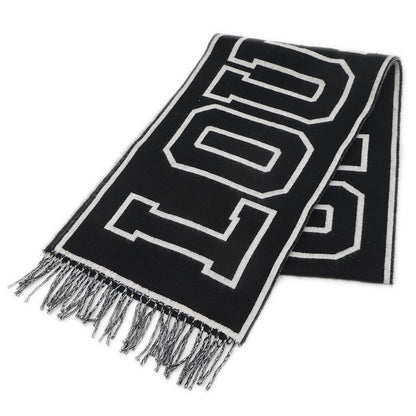 エシャルプ シティルイ マフラーブラック/ホワイト ウール/カシミヤ M71317 マフラー