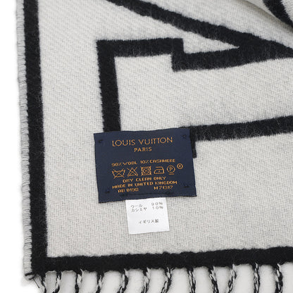 エシャルプ シティルイ マフラーブラック/ホワイト ウール/カシミヤ M71317 マフラー