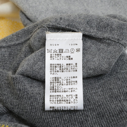 セーター カシミヤ イエロー/グレー/ホワイト メンズ Lサイズ ニット