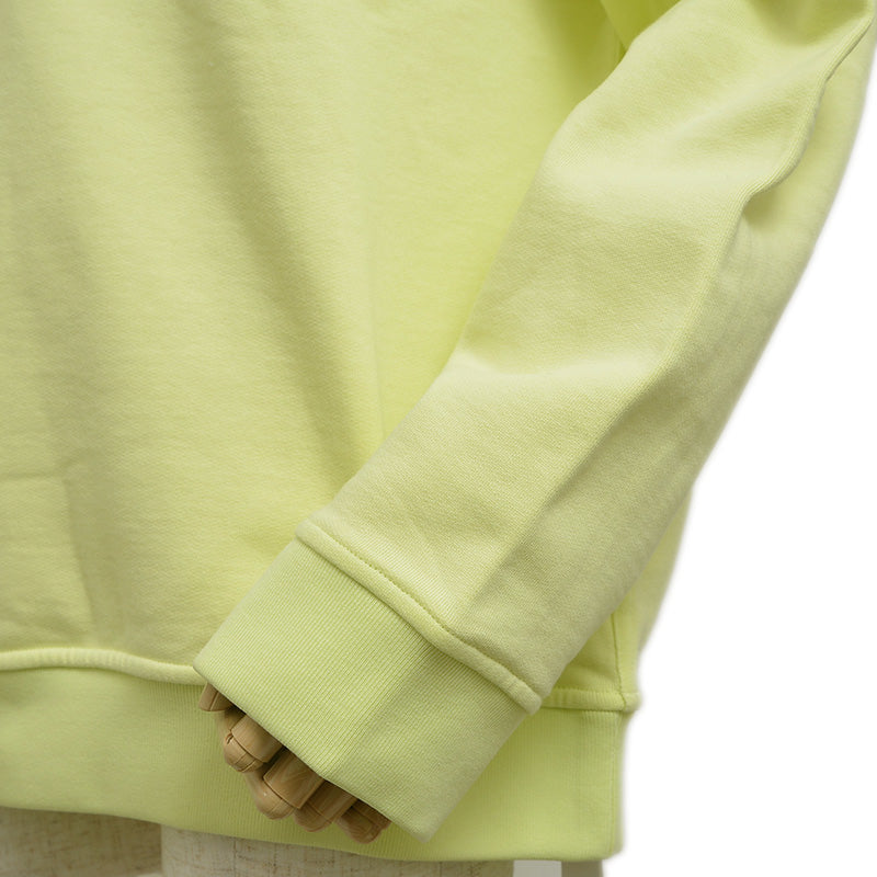 ラウンドネック スウェット トレーナー コットン イエロー メンズ XLサイズ スウェット