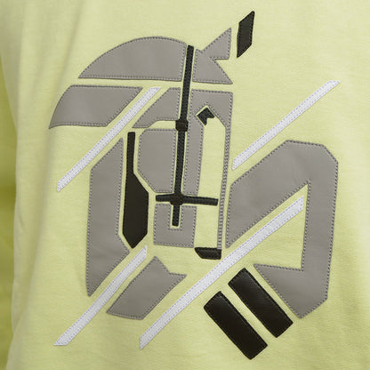 ラウンドネック スウェット トレーナー コットン イエロー メンズ XLサイズ スウェット