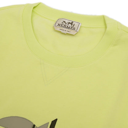 ラウンドネック スウェット トレーナー コットン イエロー メンズ XLサイズ スウェット