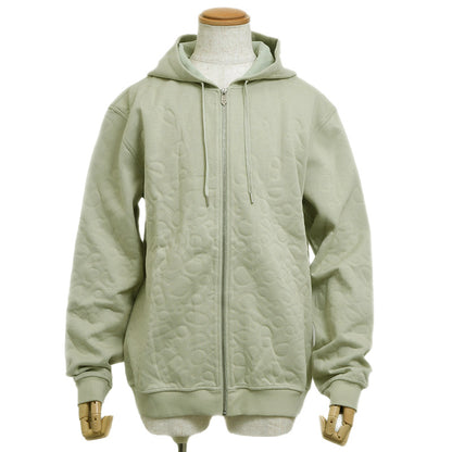 フーデッド ジップアップパーカー ナイロン混 グリーン メンズ XLサイズ パーカー