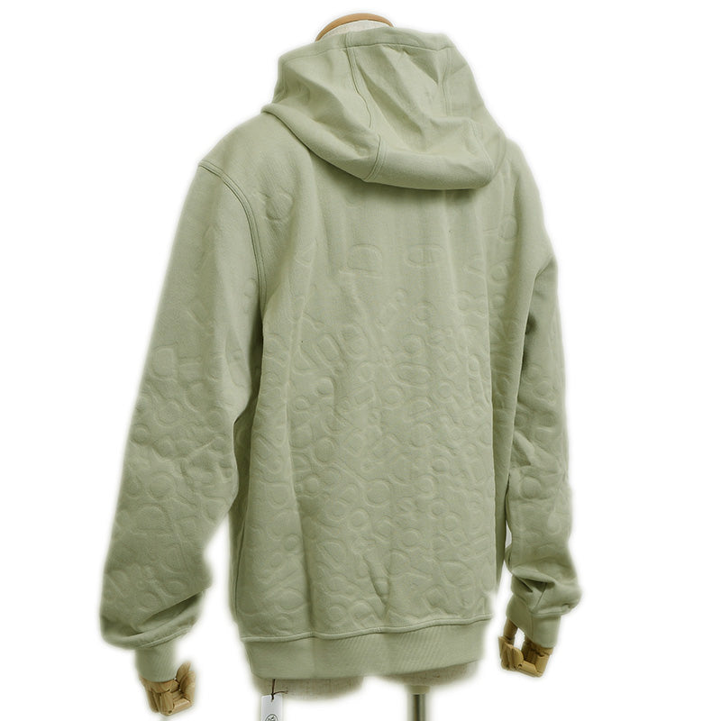 フーデッド ジップアップパーカー ナイロン混 グリーン メンズ XLサイズ パーカー