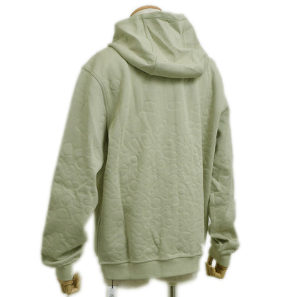 フーデッド ジップアップパーカー ナイロン混 グリーン メンズ XLサイズ パーカー