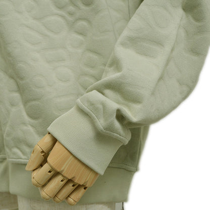 フーデッド ジップアップパーカー ナイロン混 グリーン メンズ XLサイズ パーカー