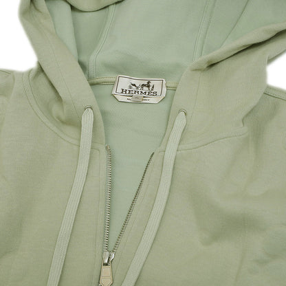 フーデッド ジップアップパーカー ナイロン混 グリーン メンズ XLサイズ パーカー