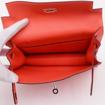 ケリーダンス エバーカラー オレンジフィールド シルバー金具 W刻印 ショルダーバッグ