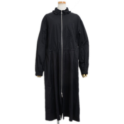 ロングフレア ゴムドレス ワンピース ドローストリング ブラック 4H0571 40サイズ ワンピース