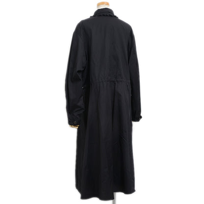 ロングフレア ゴムドレス ワンピース ドローストリング ブラック 4H0571 40サイズ ワンピース