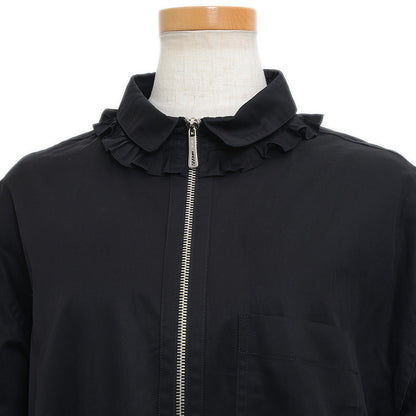 ロングフレア ゴムドレス ワンピース ドローストリング ブラック 4H0571 40サイズ ワンピース