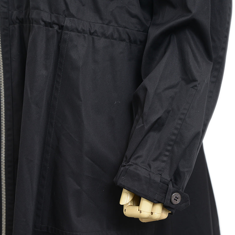 ロングフレア ゴムドレス ワンピース ドローストリング ブラック 4H0571 40サイズ ワンピース