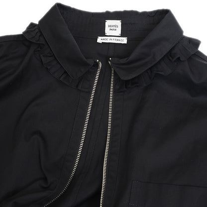 ロングフレア ゴムドレス ワンピース ドローストリング ブラック 4H0571 40サイズ ワンピース