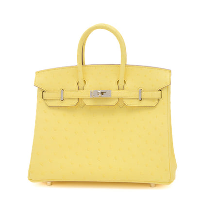 バーキン25 オースト リモンチェッロ シルバー金具 W刻印 ハンドバッグ