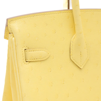 バーキン25 オースト リモンチェッロ シルバー金具 W刻印 ハンドバッグ