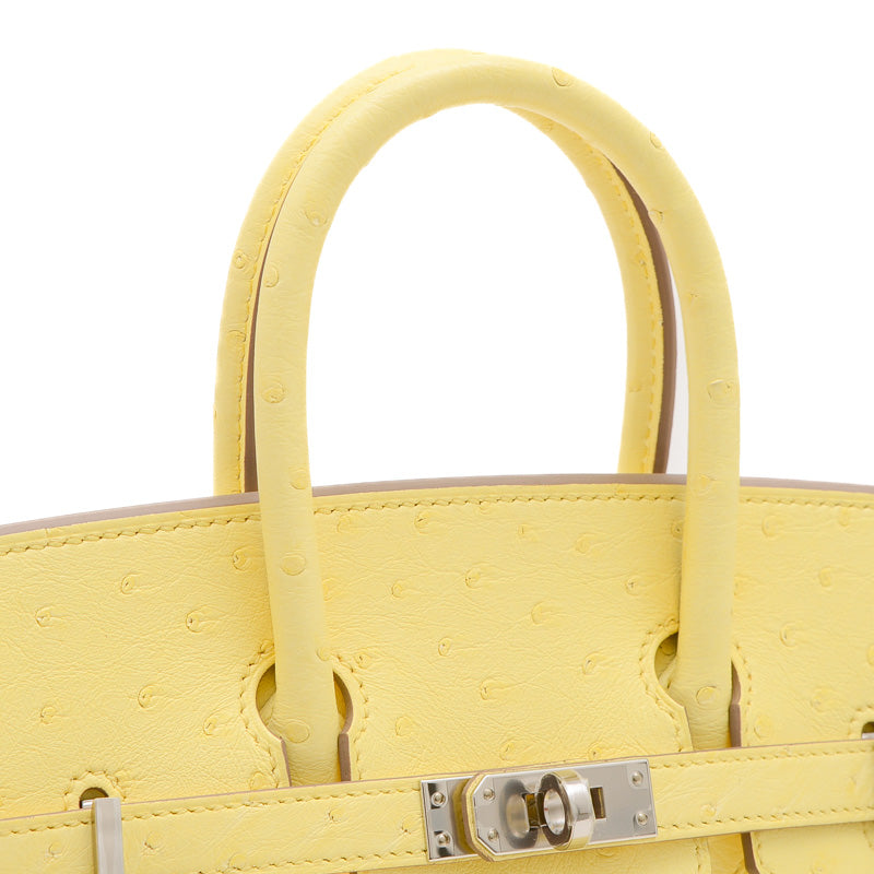 バーキン25 オースト リモンチェッロ シルバー金具 W刻印 ハンドバッグ