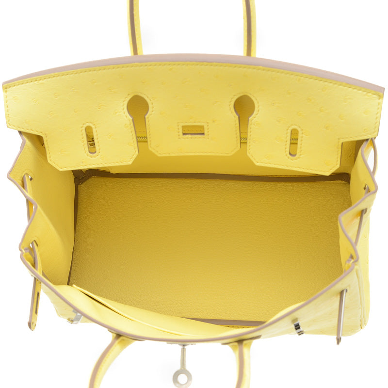 バーキン25 オースト リモンチェッロ シルバー金具 W刻印 ハンドバッグ