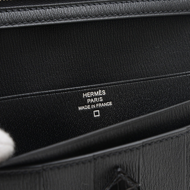 ベアンスフレ アリゲーターリセ ブラック シルバー金具 Y刻印 長財布