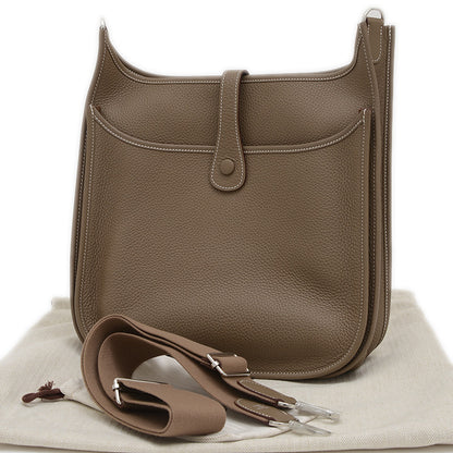 エブリン3 GM トリヨン エトゥープ シルバー金具 W刻印 ショルダーバッグ