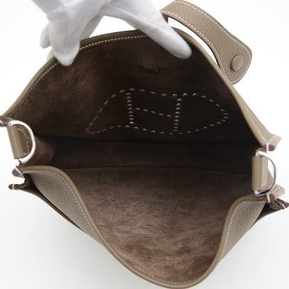 エブリン3 GM トリヨン エトゥープ シルバー金具 W刻印 ショルダーバッグ