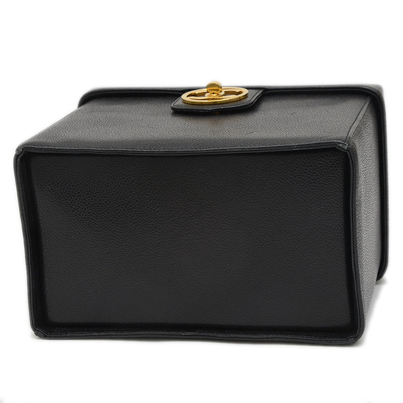 ココマーク バニティバッグ キャビアスキン ブラック A01999 バニティバッグ