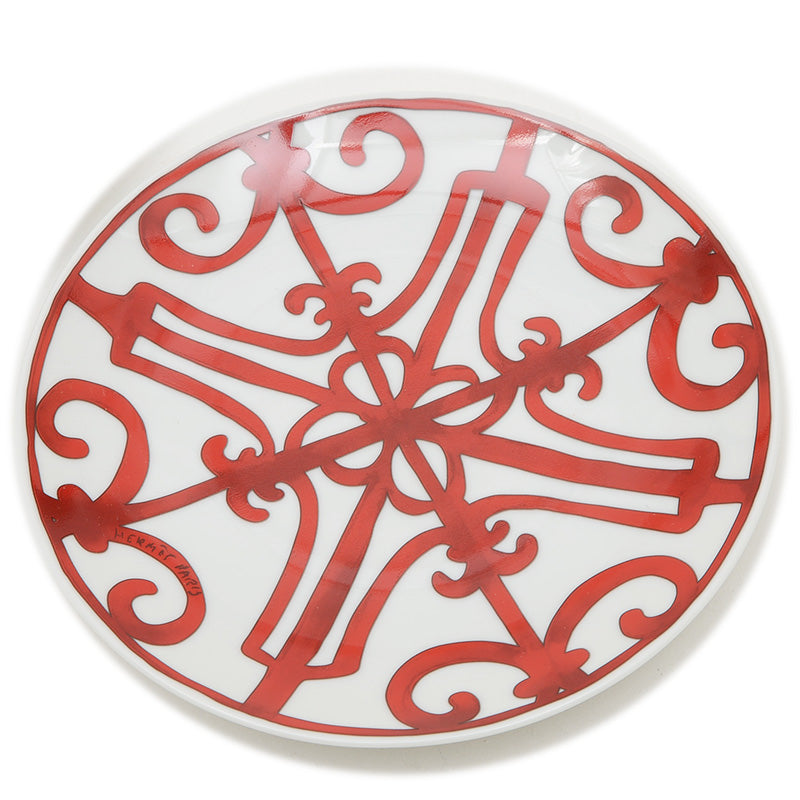ガダルキヴィール パンプレート 17cm お皿 陶器 ホワイト/レッド 2枚セット 食器