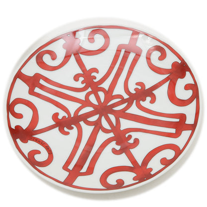 ガダルキヴィール パンプレート 17cm お皿 陶器 ホワイト/レッド 2枚セット 食器