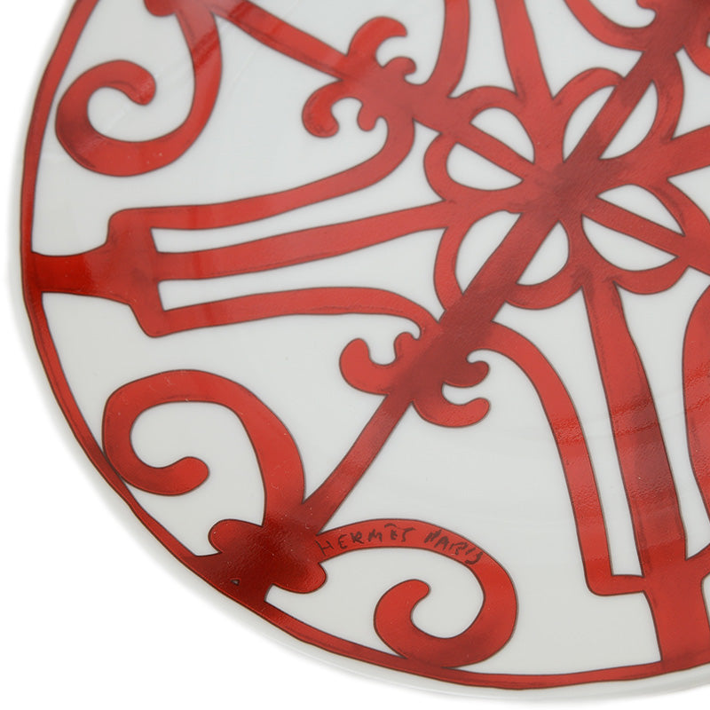 ガダルキヴィール パンプレート 17cm お皿 陶器 ホワイト/レッド 2枚セット 食器