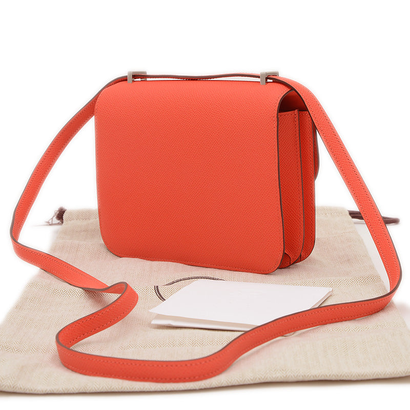 コンスタンス ミニ 18 ミロワール エプソン オレンジフィールド シルバー金具 W刻印 ショルダーバッグ